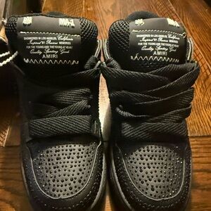 AMIRI Rhinestone Black Slip-On Athletic Sneakers